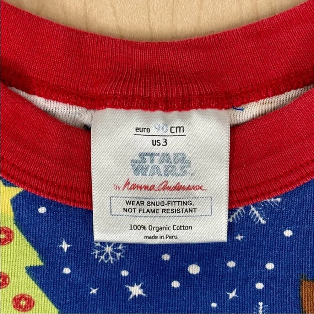 Hanna Andersson Star Wars Christmas  Pajamas Boys 3T 90cm Cotton Stormtroopers